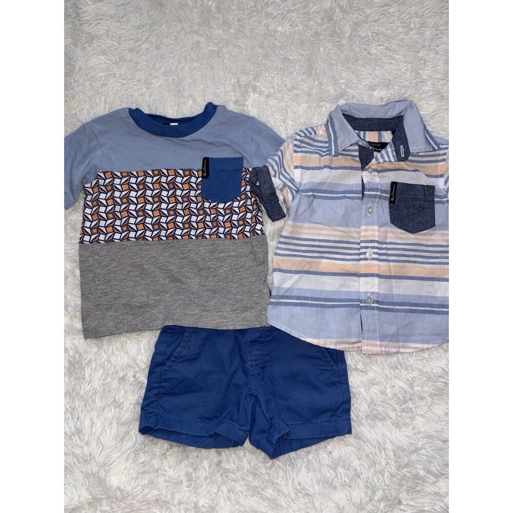 Ben Sherman Boys Sz. 12 Mo. Lot. 2 Shirts, Shorts. Adorable